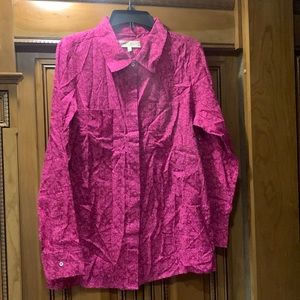 NWOT Current & Elliott Cotton Pink Floral Blouse Size Large